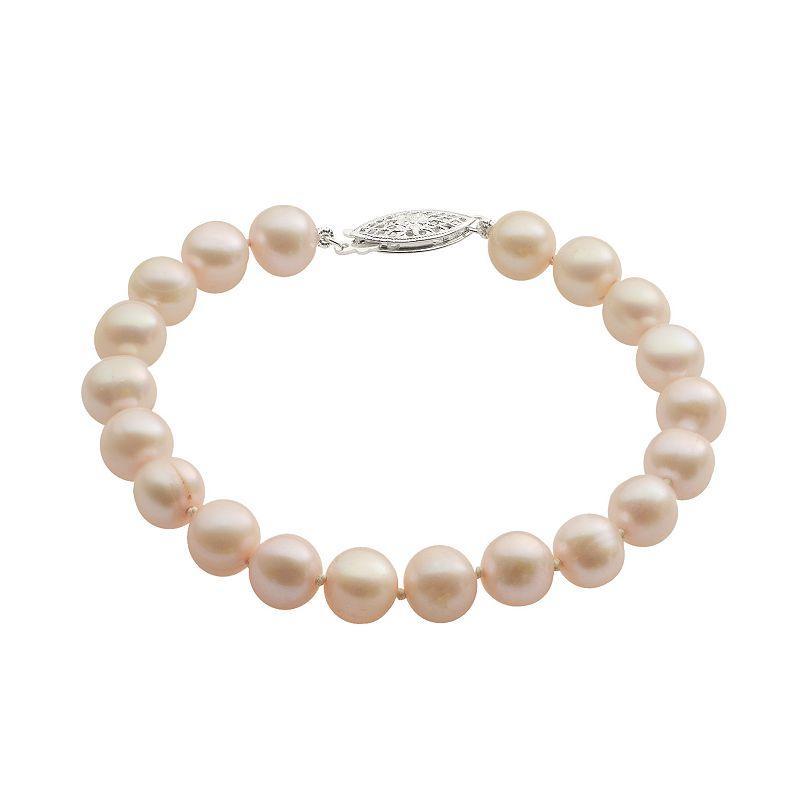 PearLustre by Imperial Dyed Freshwater Cultured Pearl Sterling Silver Bracelet, Womens Pink Product Image