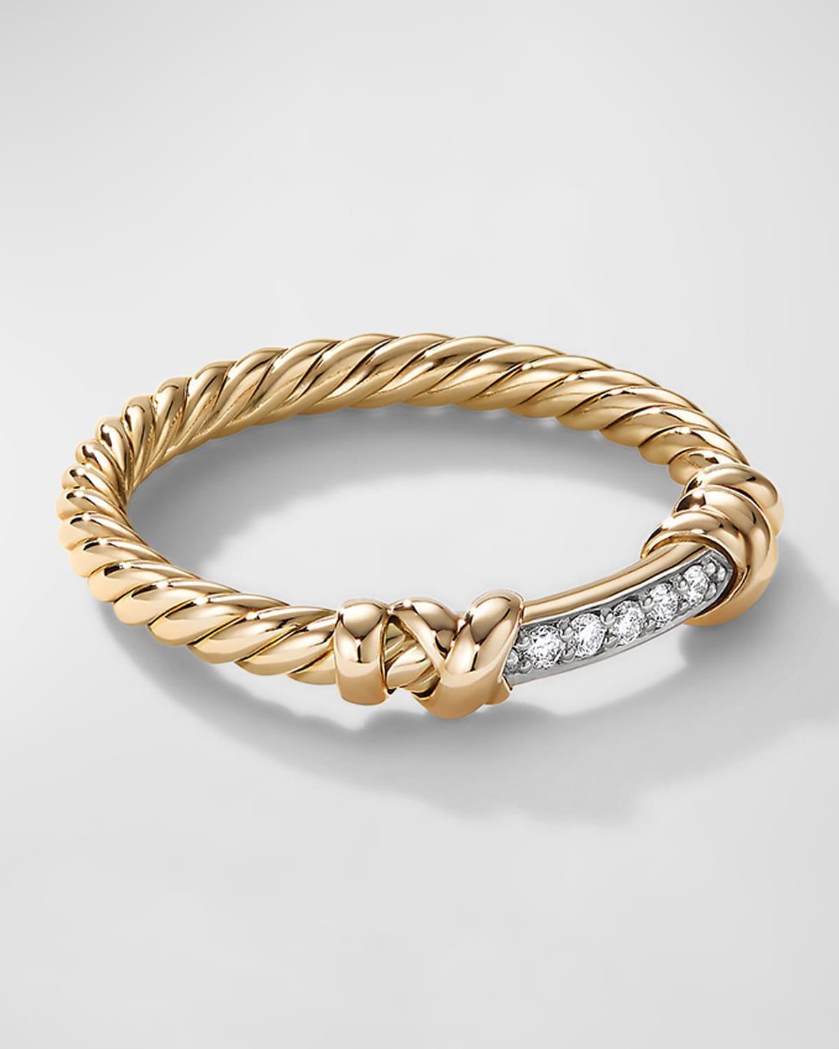 Womens Petite Helena Wrap Ring in 18K Yellow Gold with Pav Diamonds Product Image