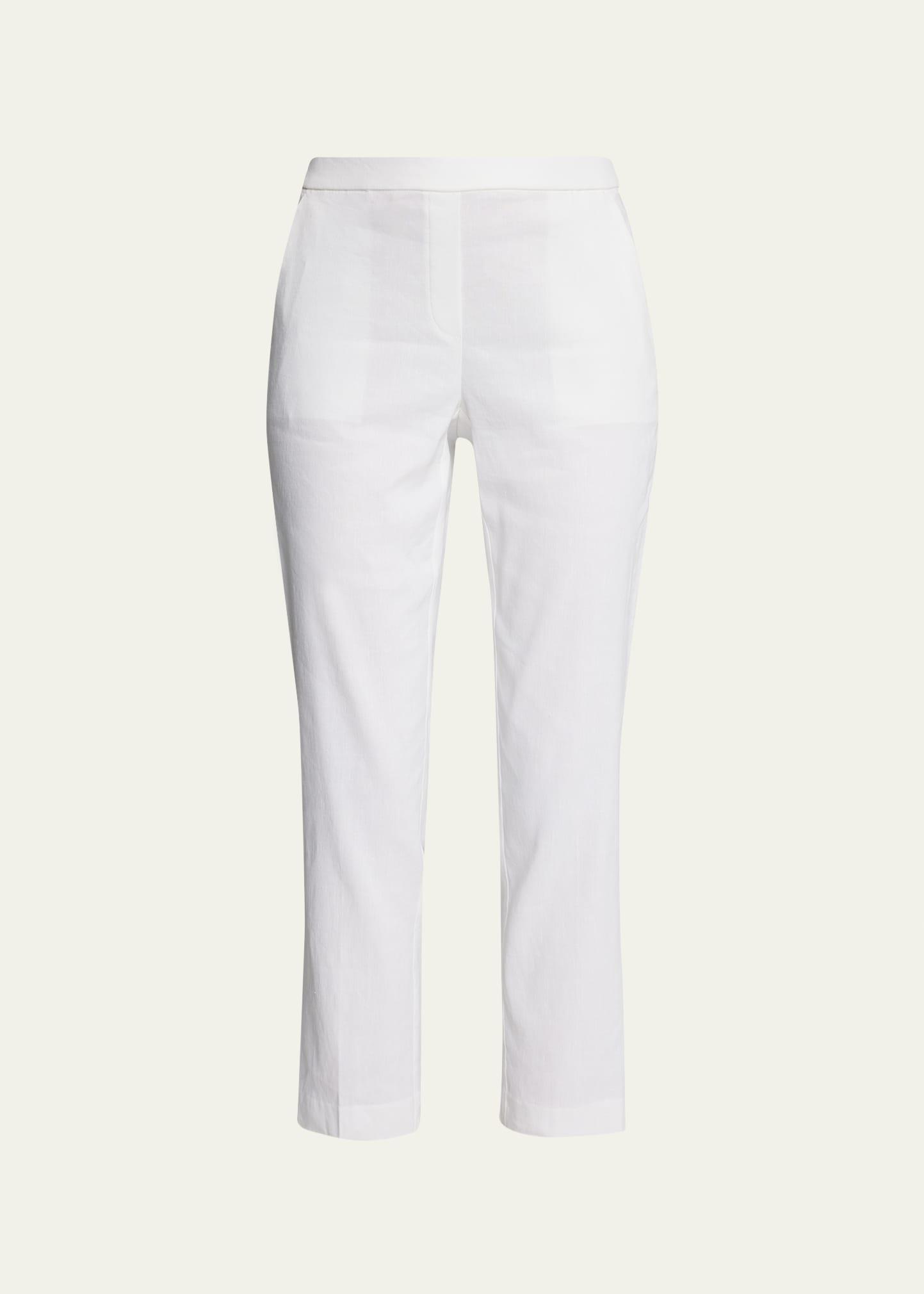 Treeca Good Linen Cropped Pull-On Ankle Pants Product Image