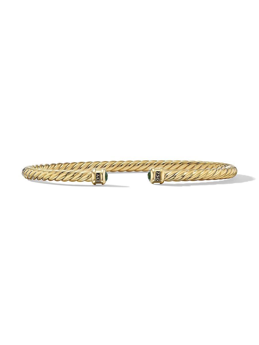 Mens Cablespira Cuff Bracelet In 18K Yellow Gold Product Image