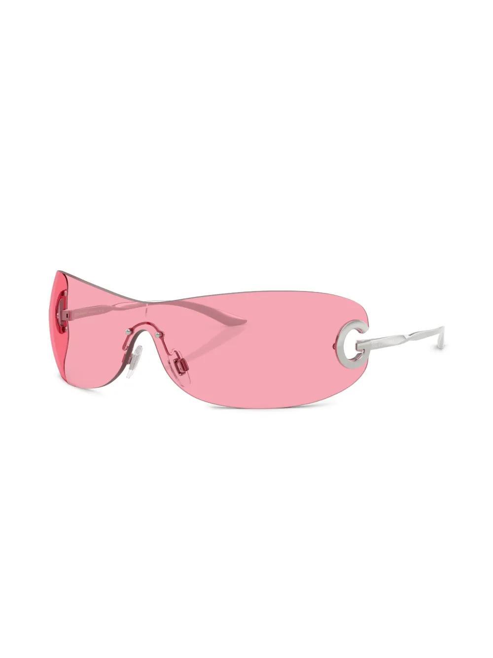 DOLCE & GABBANA Womens Dg2308 Shield-frame Metal Sunglasses Silver In Pink Product Image