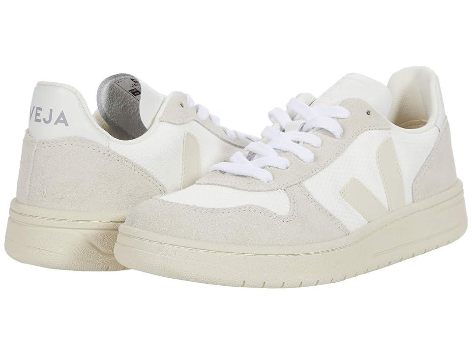 V-10 Mixed Leather Low-Top Court Sneakers Product Image