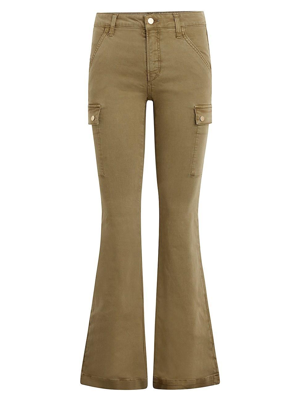 Womens The Frankie Petite Cargo Boot-Cut Jeans Product Image