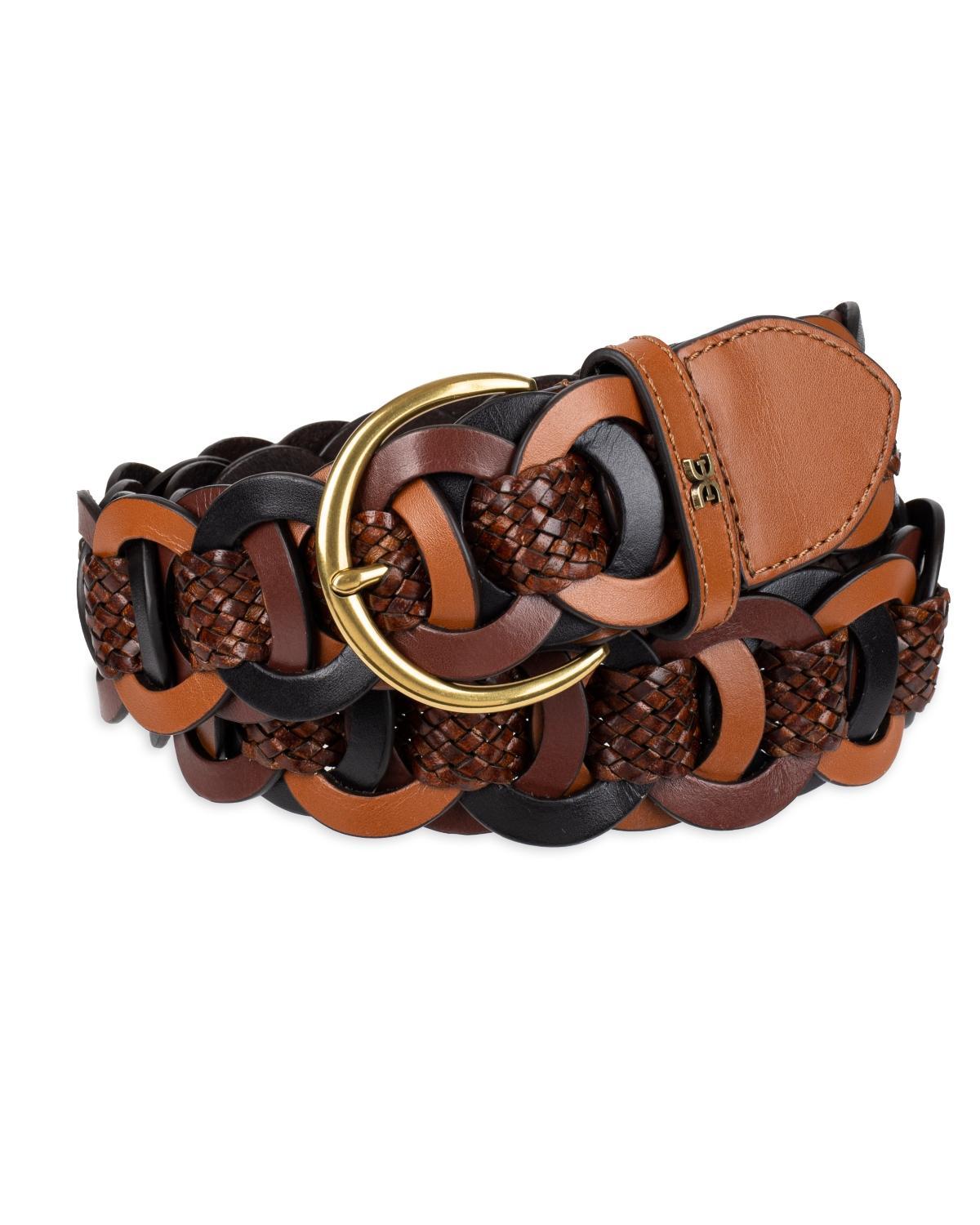 Sam Edelman 38MM Link Woven Belt Brown Product Image