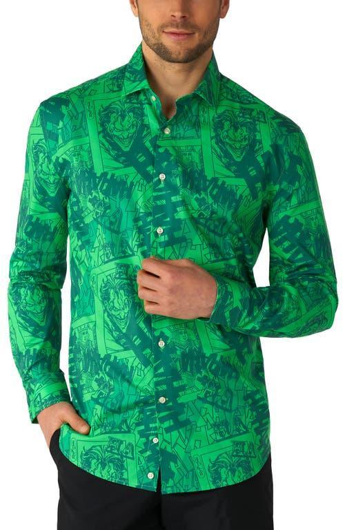 Men's OppoSuits Character Button-Down Shirt, Size: Small, The Joker Product Image