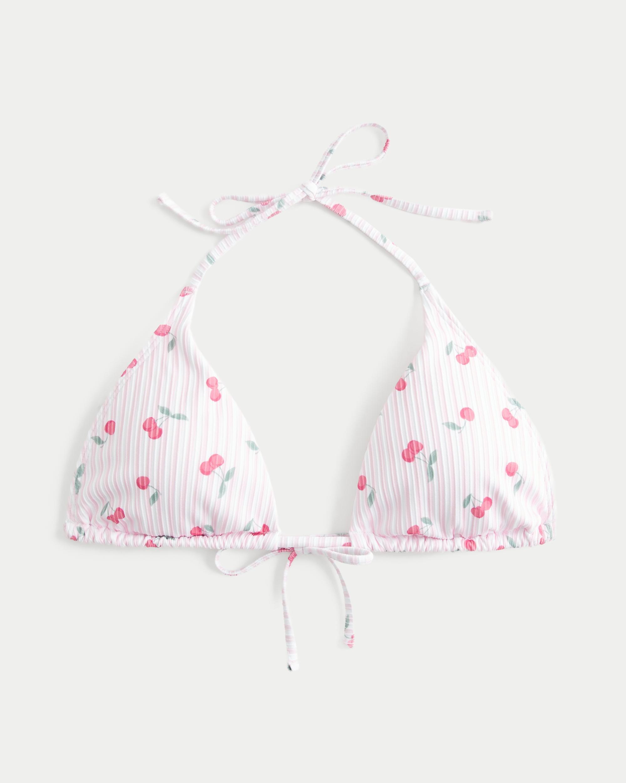 Ribbed Multi-Way Triangle Bikini Top Product Image