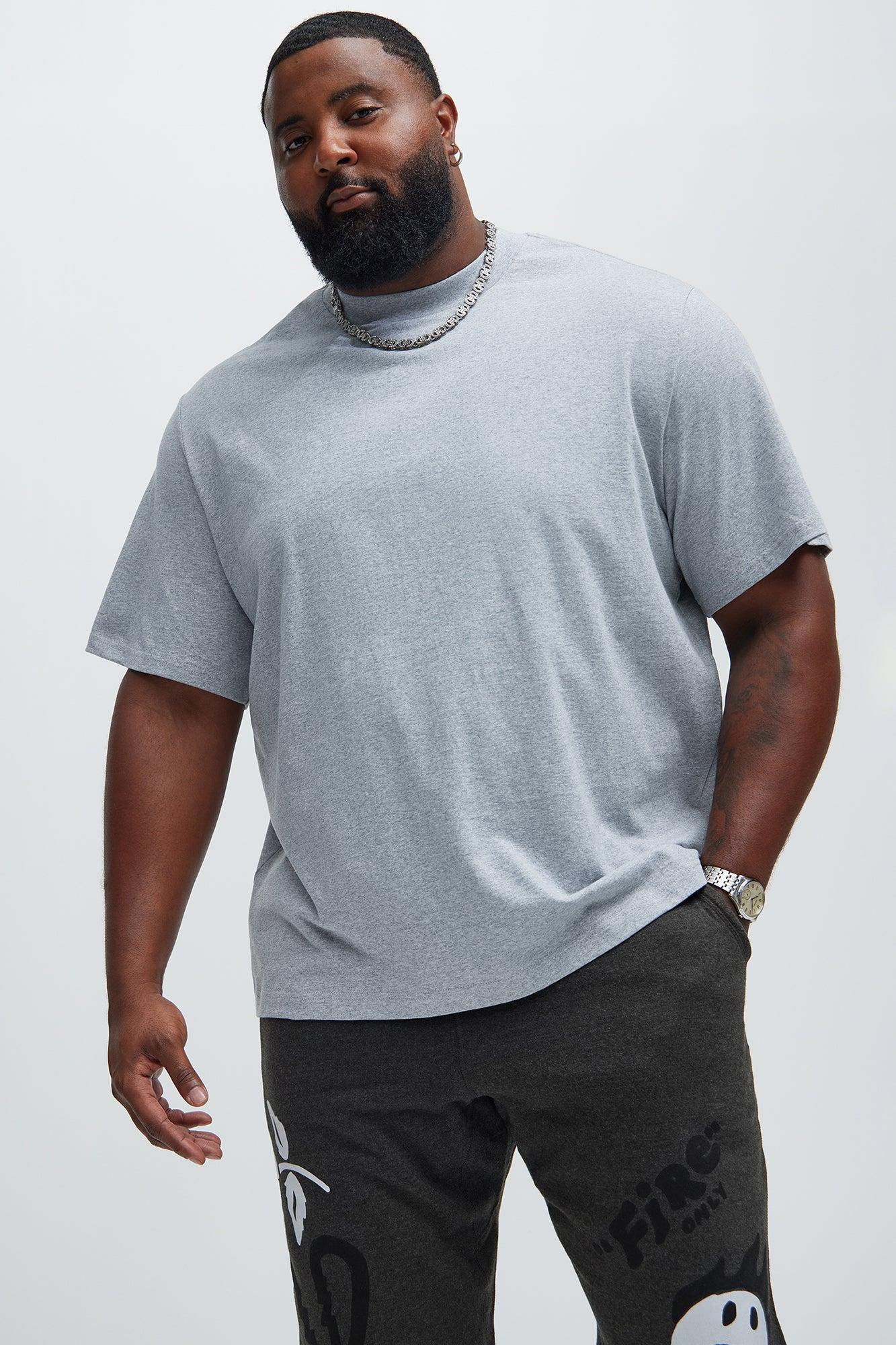 Oversized Heavyweight Short Sleeve Tee - Heather Grey Product Image