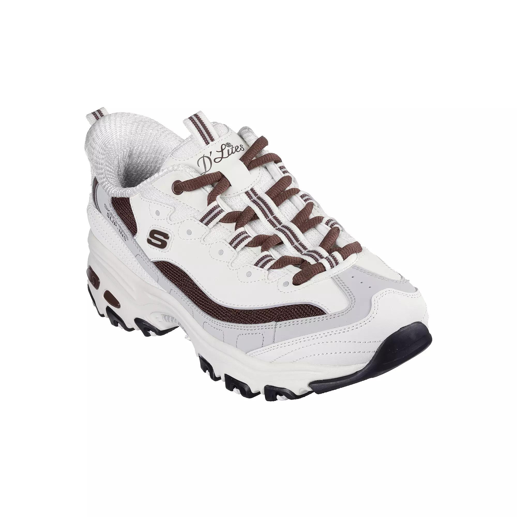 Skechers Hands Free Slip-ins® D'Lites Women's Sneakers, Size: 12, Off White Brown Product Image