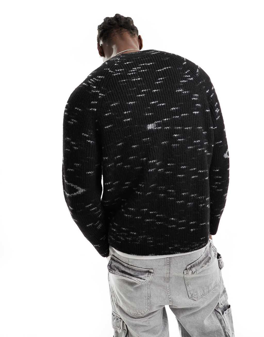 Weekday Norman relaxed space-dye sweater Product Image