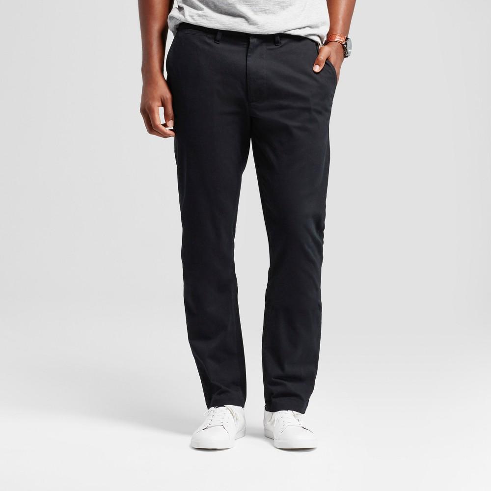 Mens Every Wear Athletic Fit Chino Pants - Goodfellow & Co Black 38x34 Product Image