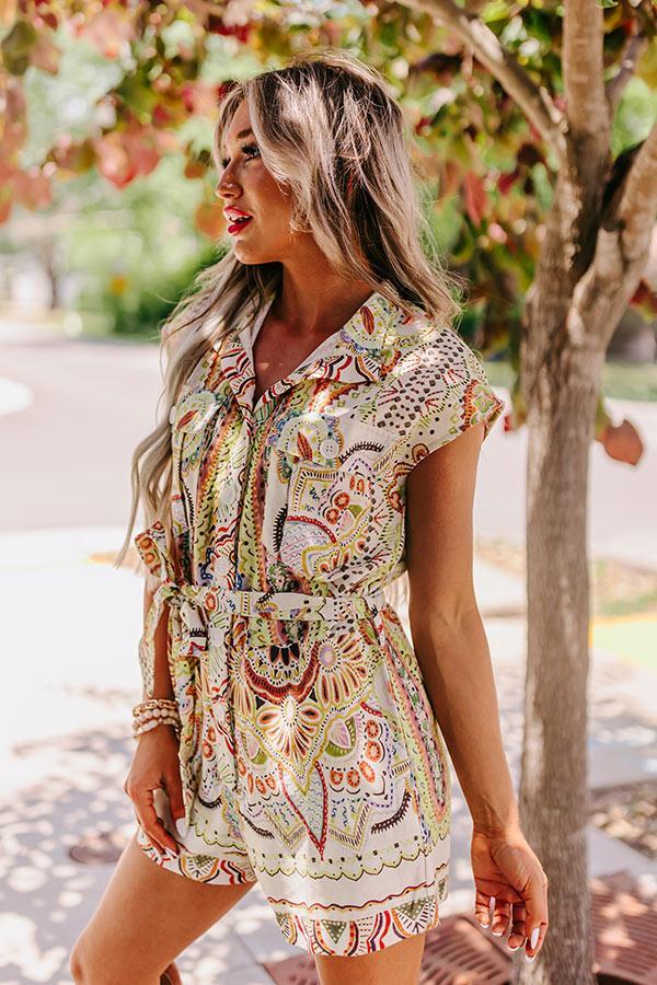 Front Porch Swing Linen-Blend Romper Product Image