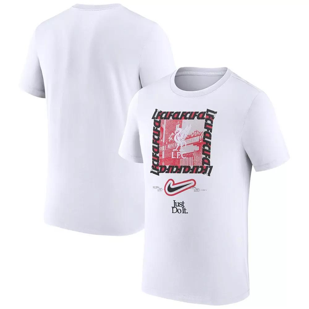 Men's Nike White Liverpool DNA T-Shirt, Size: Medium, Lvp White Product Image