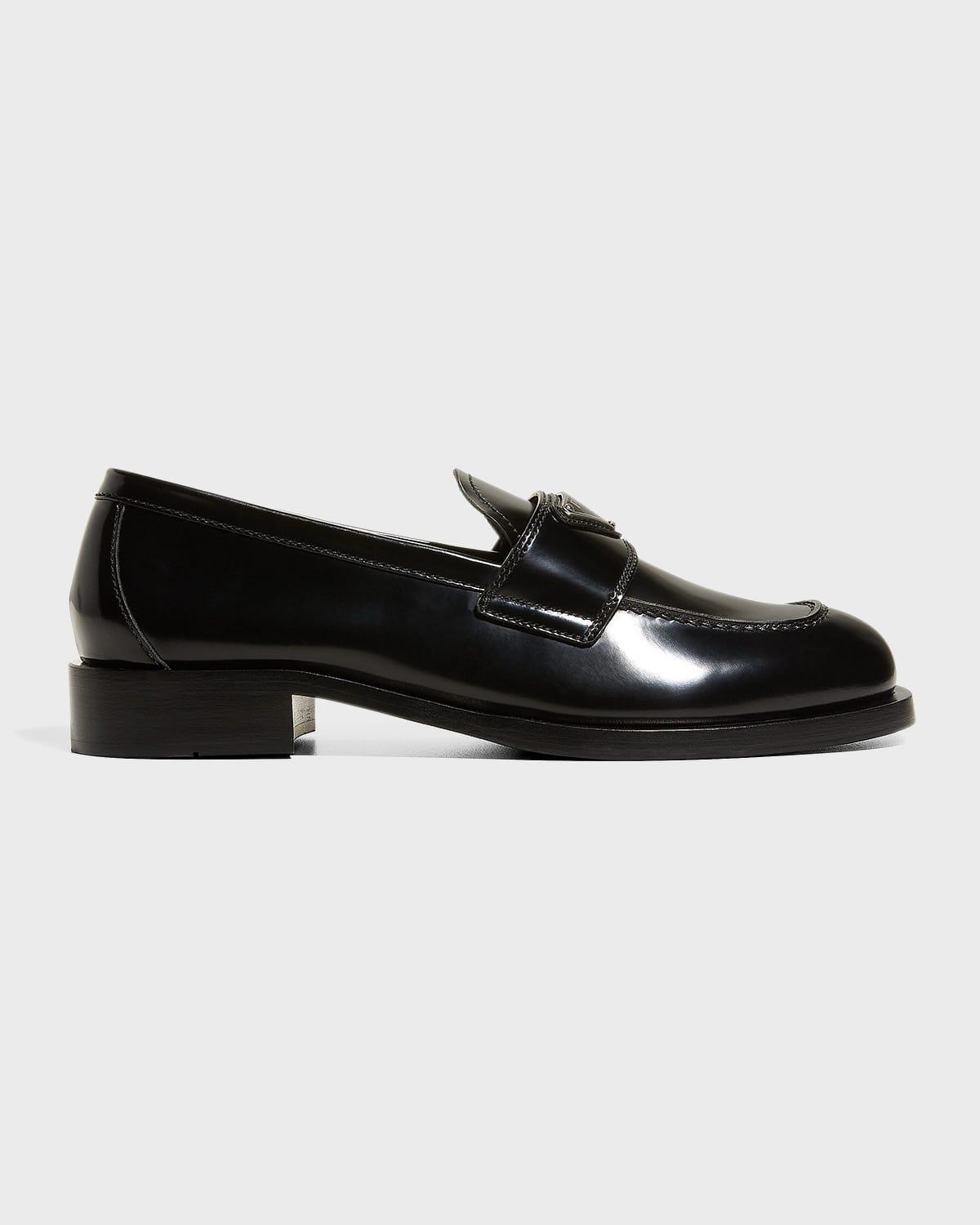 Womens Unlined Brushed Leather Loafers Product Image