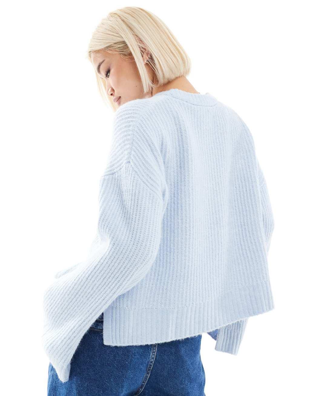 JJXX oversized sweater in light blue Product Image