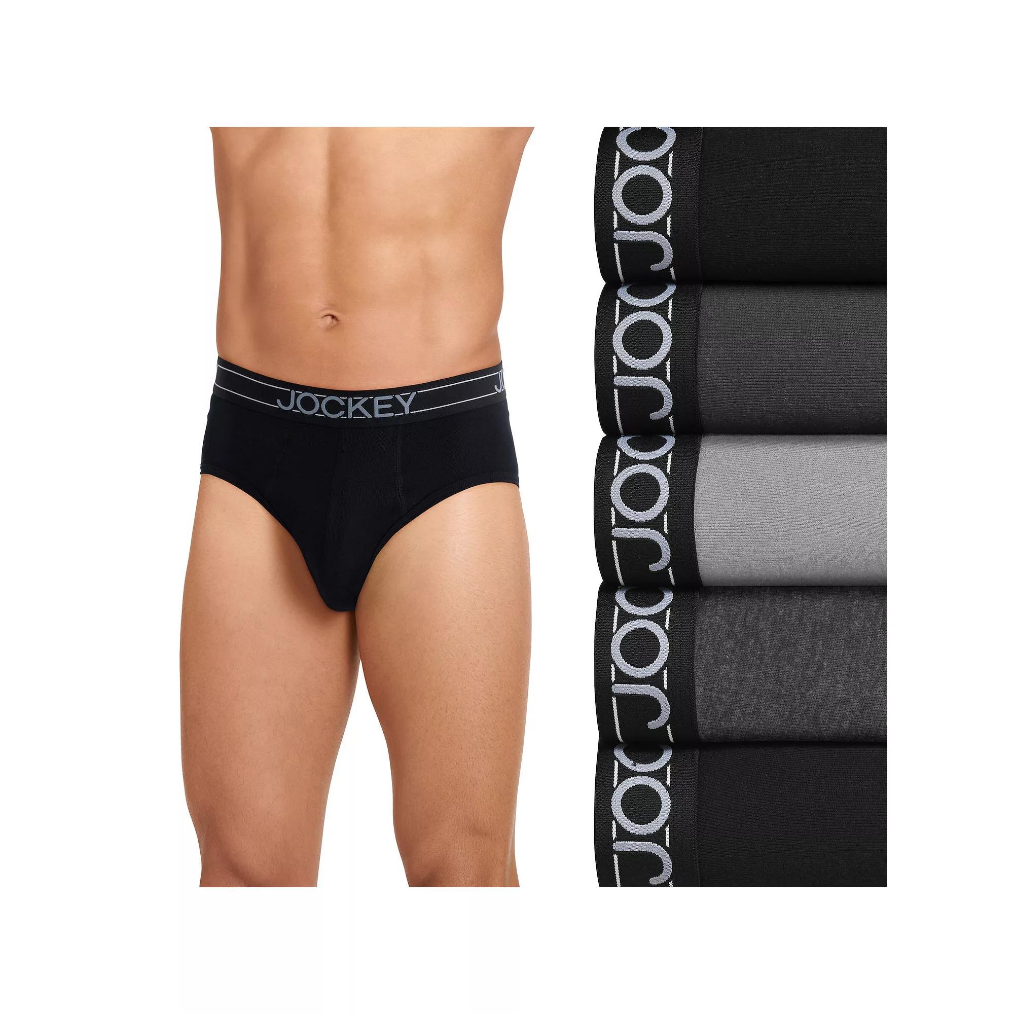 Men's Jockey® 5-Pack Lightweight Cotton Blend Brief,  Product Image