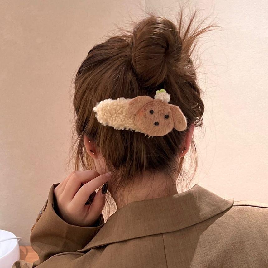 Cartoon Animal Faux Shearling Hair Clip Product Image