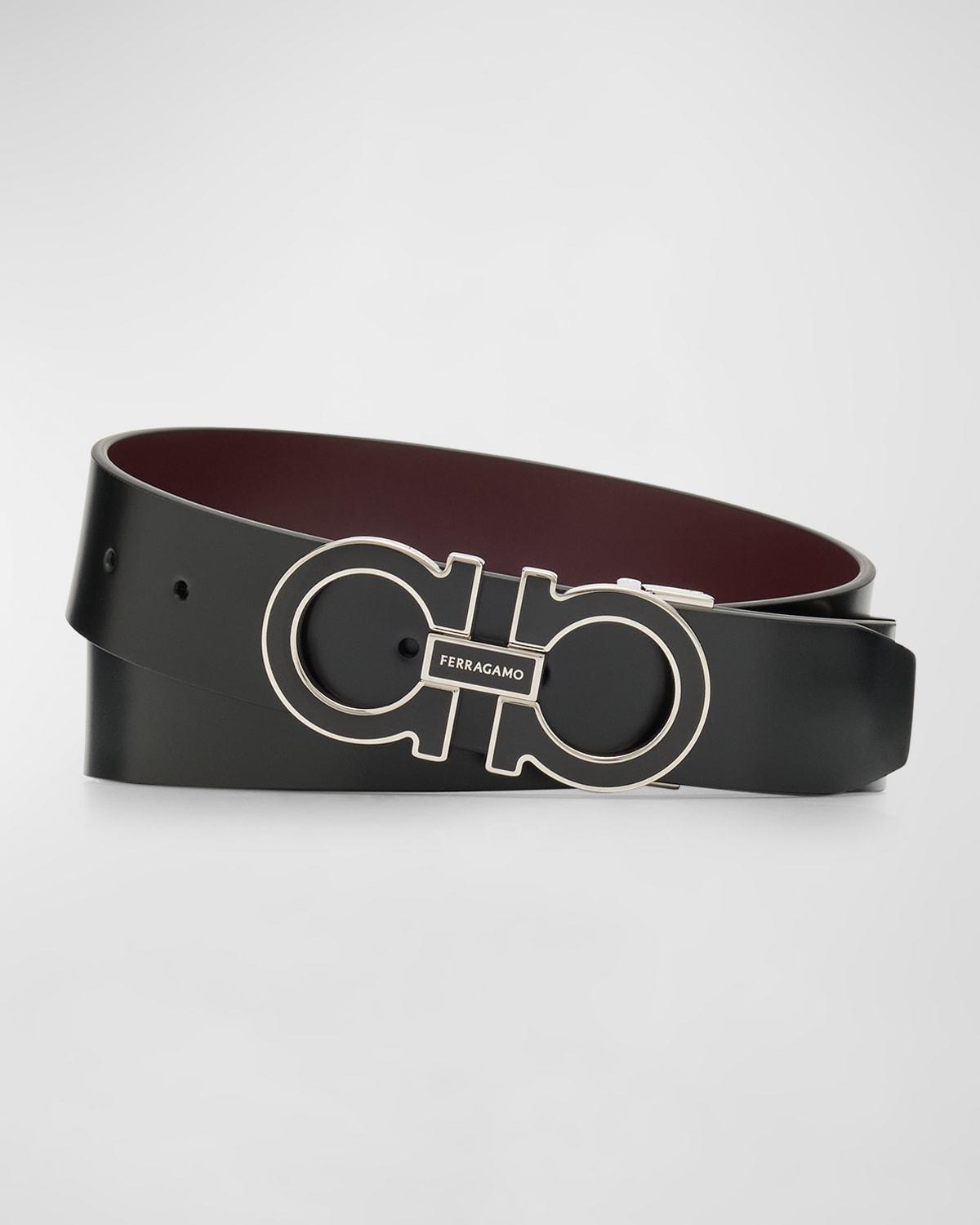 Men's Double Adjustable Leather Belt Product Image