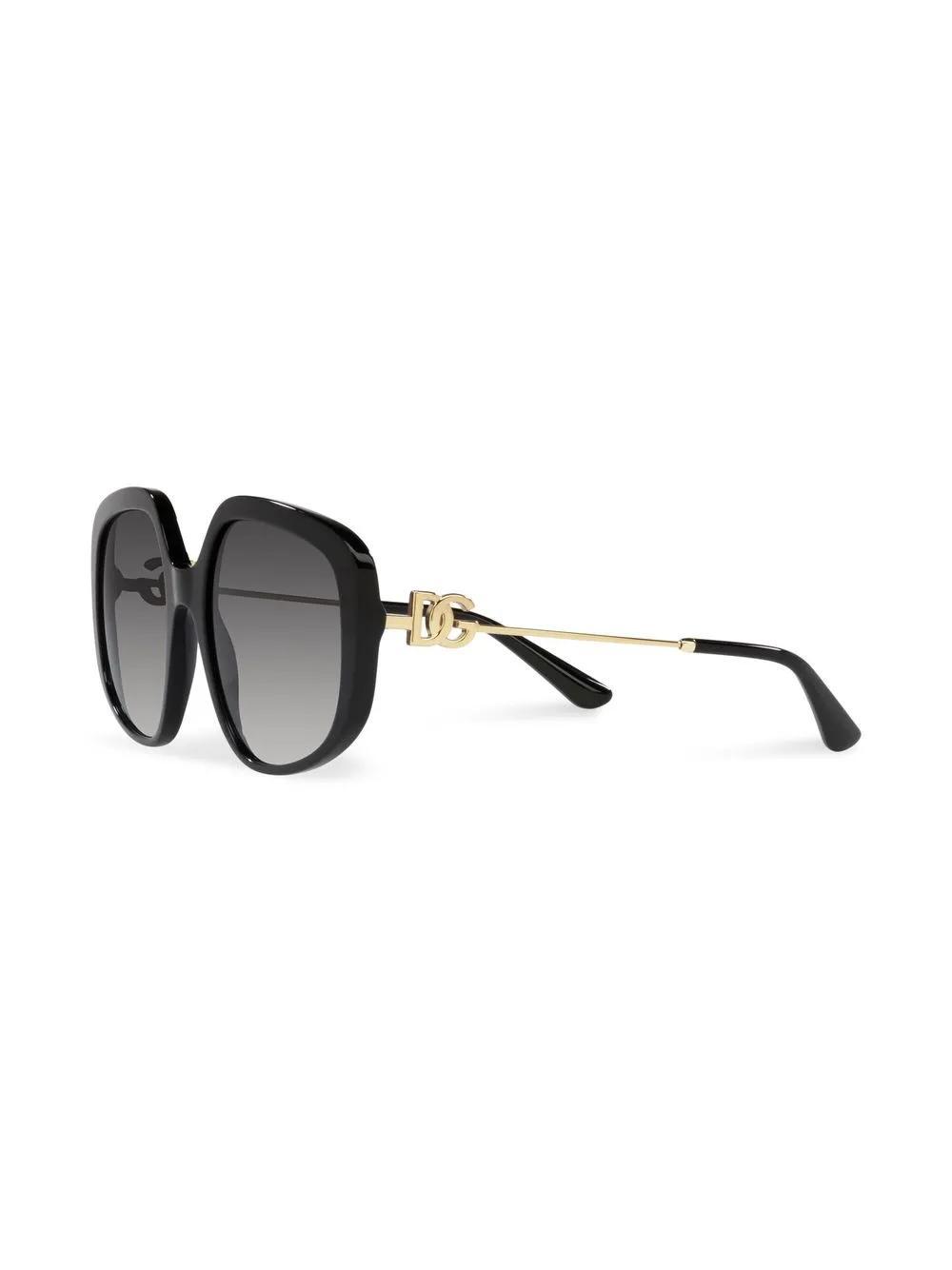 DOLCE & GABBANA Gradient Oversize-frame Sunglasses In Schwarz Product Image