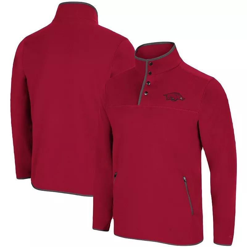 Mens Colosseum Cardinal Arkansas Razorbacks Rebound Snap Pullover Jacket Product Image