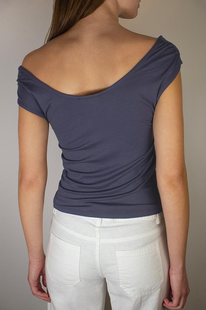 Asymmetric neckline top Product Image