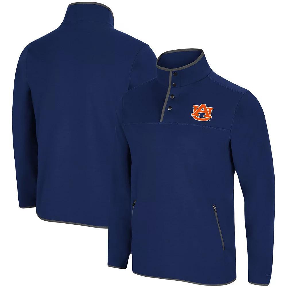 Men's Colosseum Navy Auburn Tigers Rebound Snap Pullover Jacket, Size: Medium, Blue Product Image