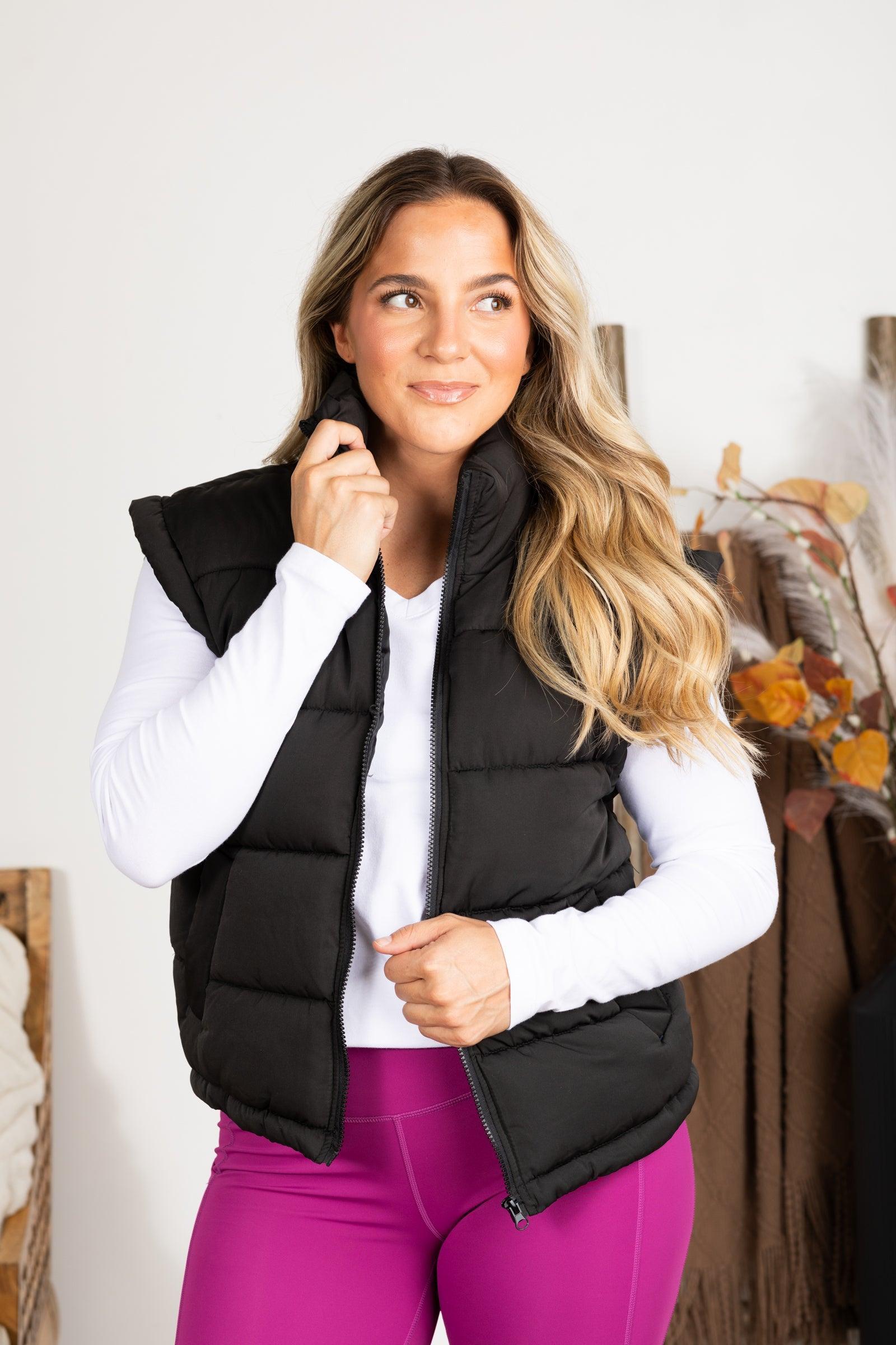 High Neck Casual Comfy Puffer Vest Product Image