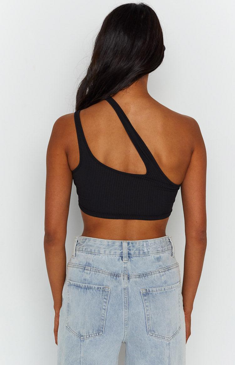 Florence Black One Shoulder Top Product Image