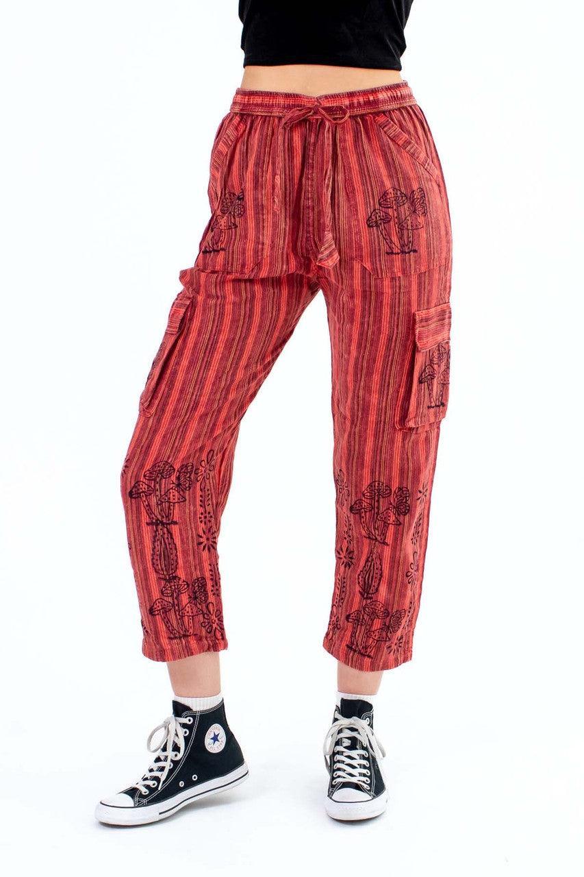 Mushroom Print Stripe Pant Product Image