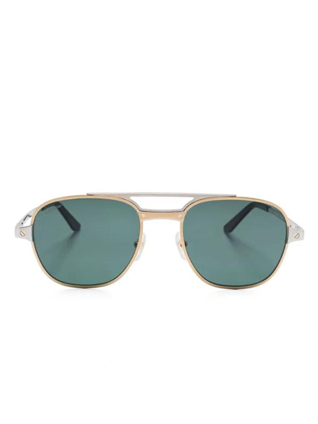 CARTIER Santos Sonnenbrille In Silber Product Image