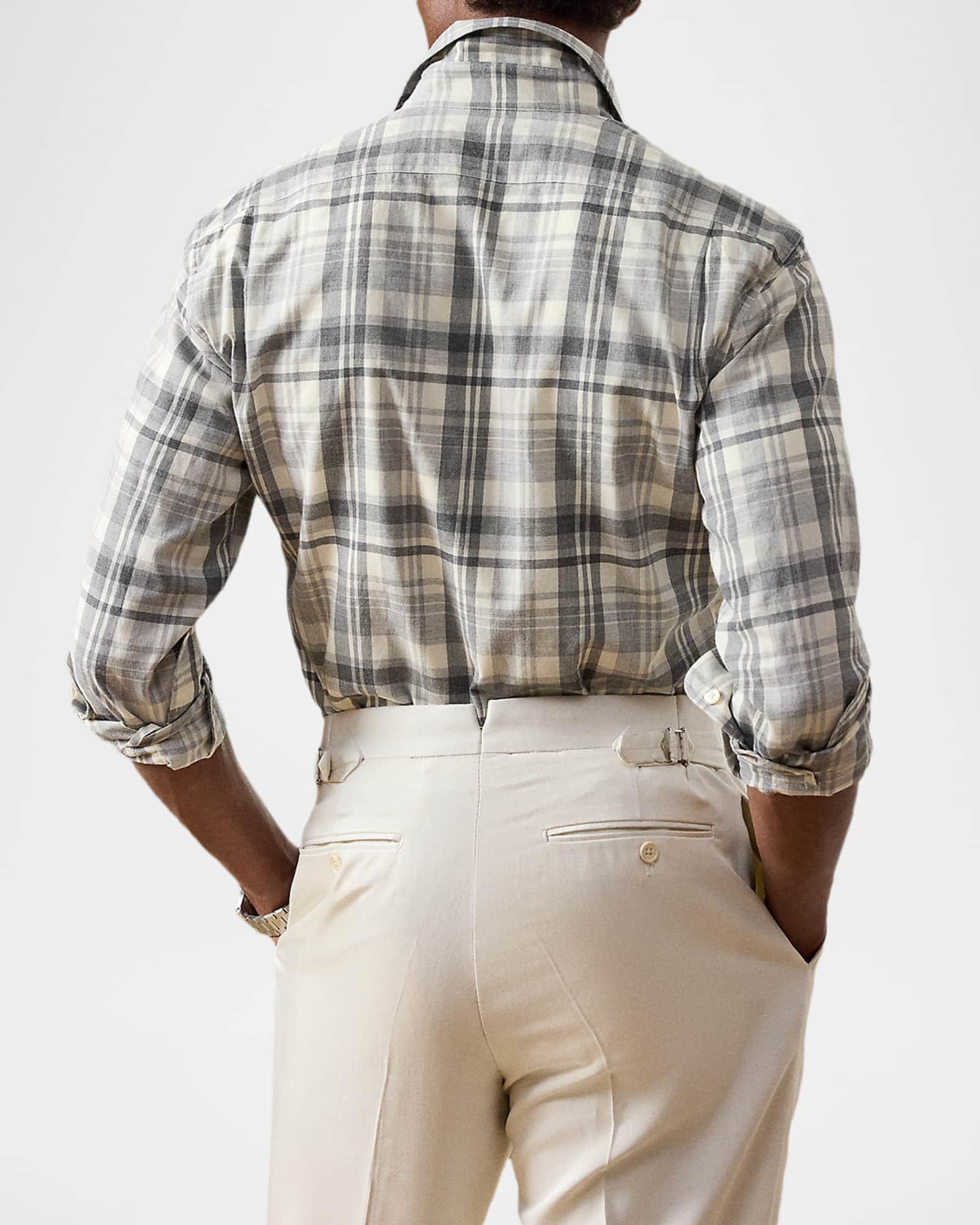 Men's Plaid Twill Pocket Button-Down Shirt Product Image
