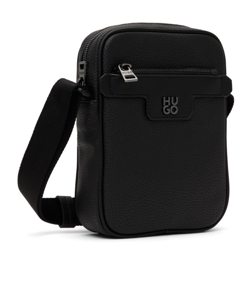 HUGO BOSS Reporter Logo Crossbody Bag In Black Product Image