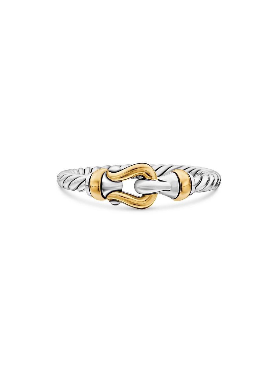 Womens Petite Buckle Ring with 18K Yellow Gold Product Image