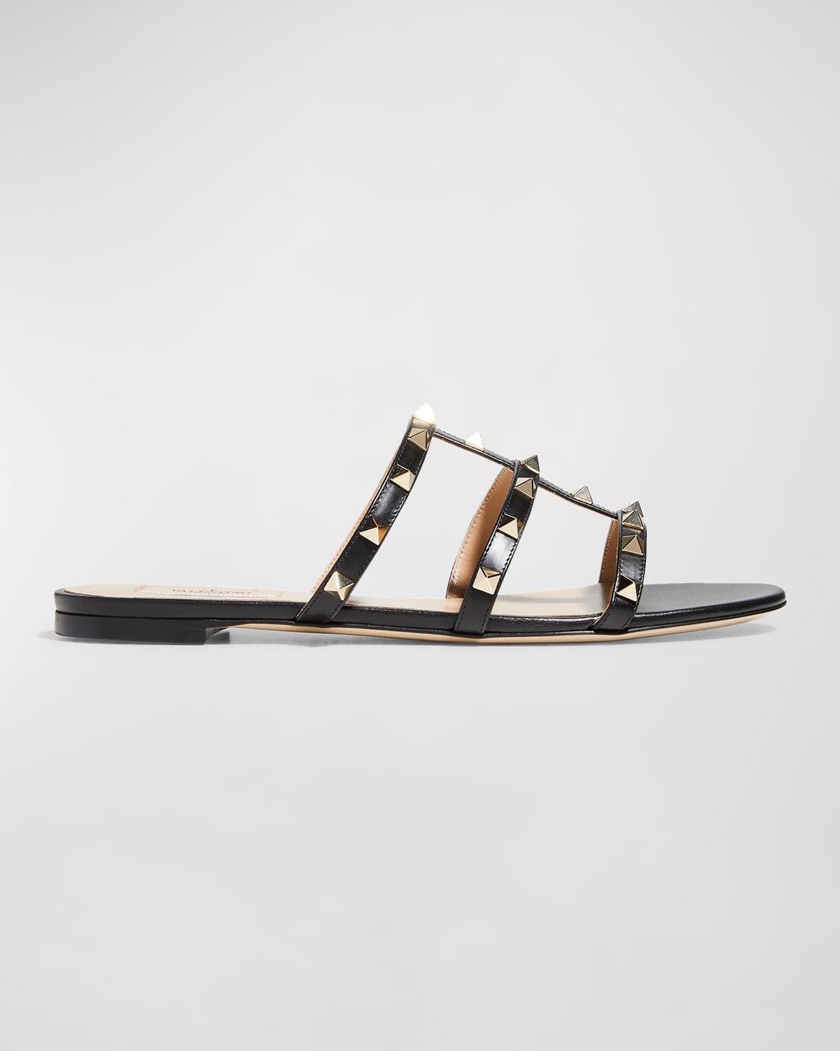 Rockstud Caged Flat Slide Sandals Product Image