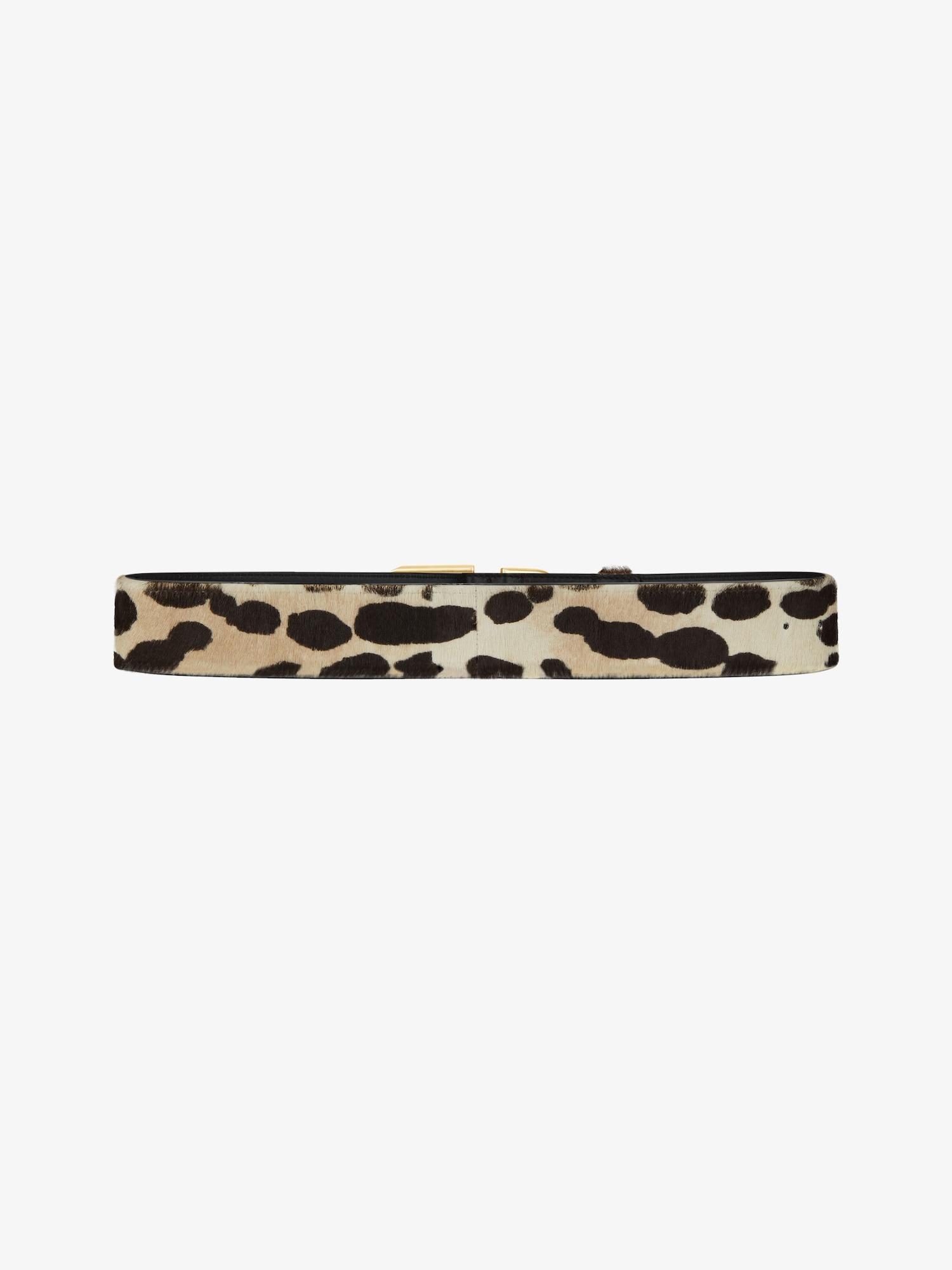 Voyou belt in leather with leopard print Product Image