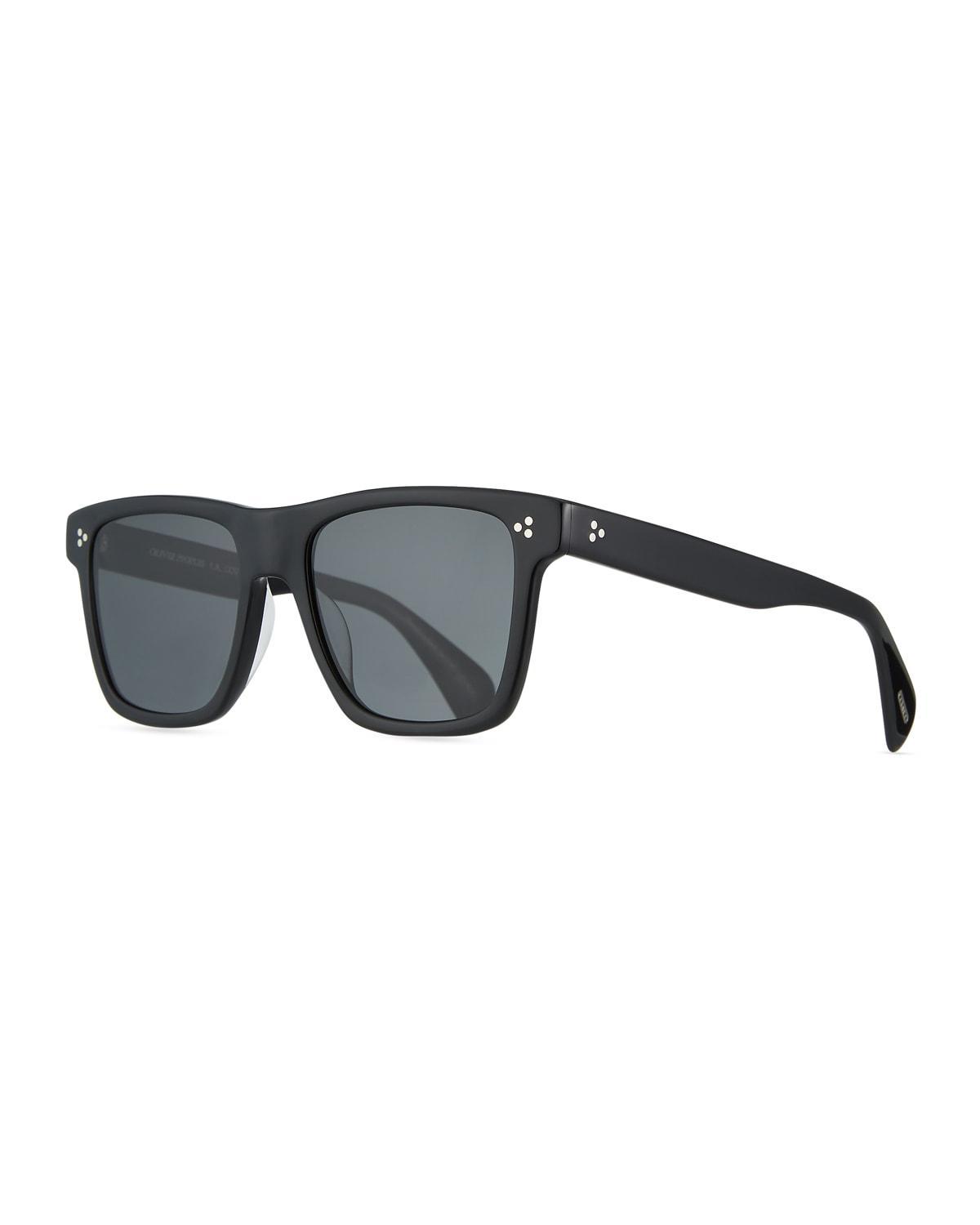 Mens Casian Acetate Rectangle Sunglasses Product Image