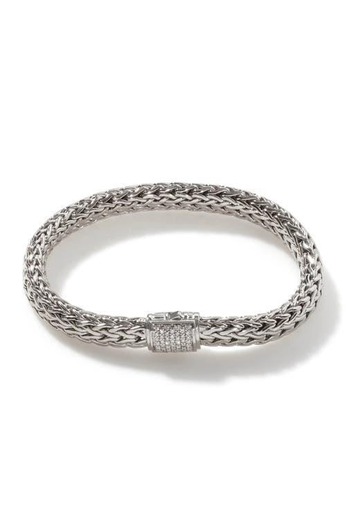 JOHN HARDY Classic Chain 7.5mm Bracelet In Silver/diamonds Product Image