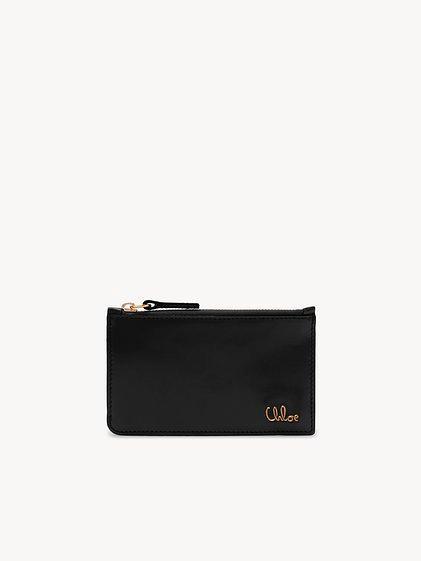 Small Chloé Iconic purse with card slots in shiny leather Product Image