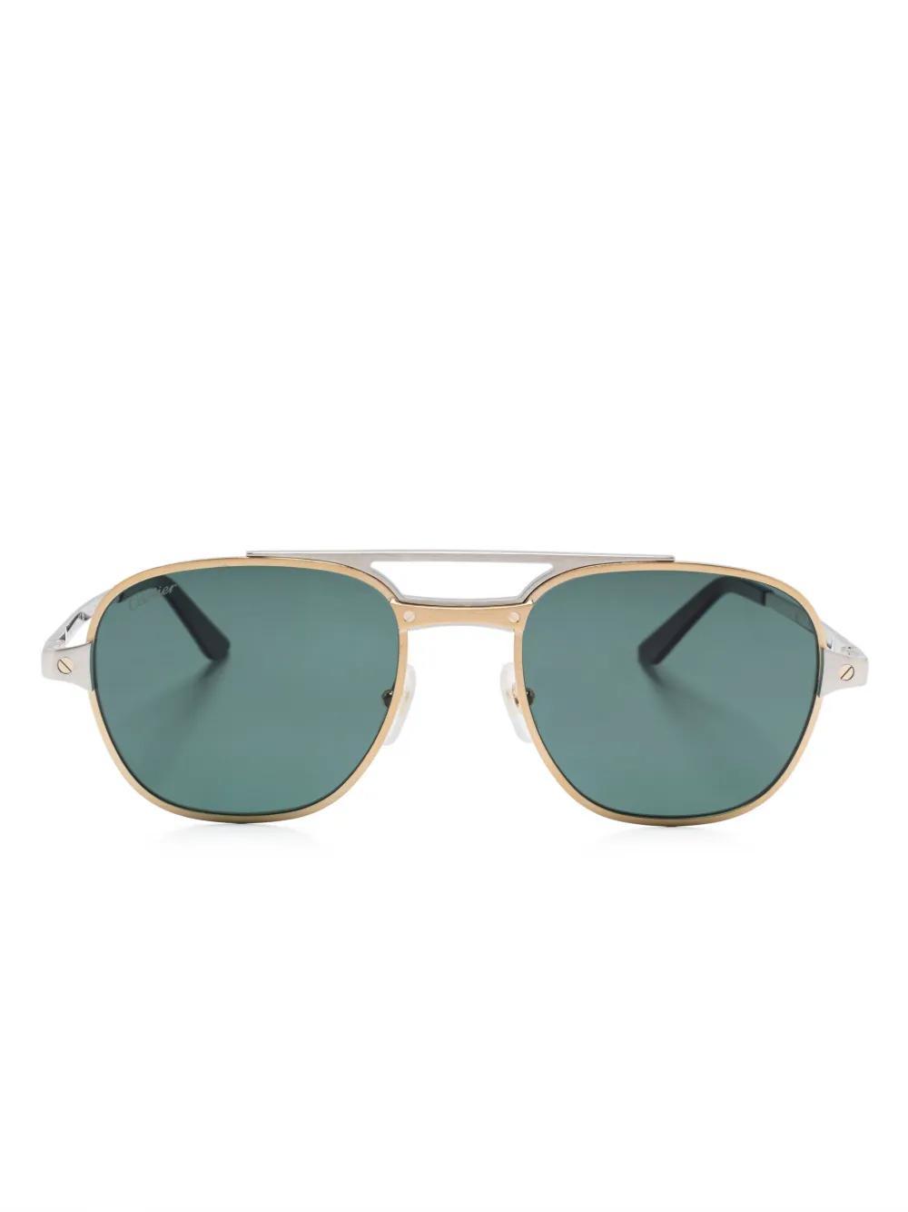 CARTIER Santos Sonnenbrille In Silber Product Image