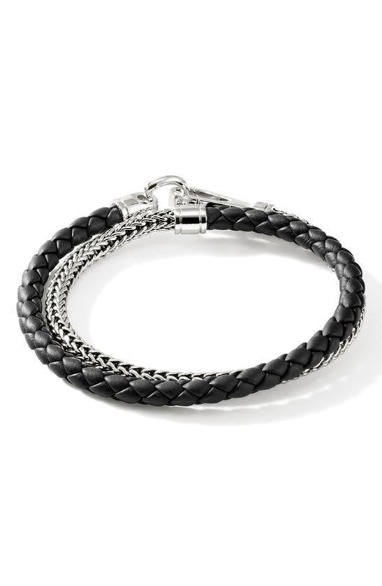 JOHN HARDY Triple Layered Bracelet In Silver/black Product Image