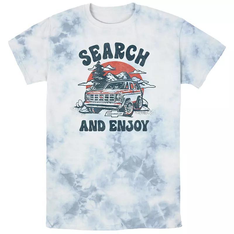 Men's Chevrolet Search And Enjoy Bombard Wash Graphic Tee, Size: Medium, White Blue Product Image
