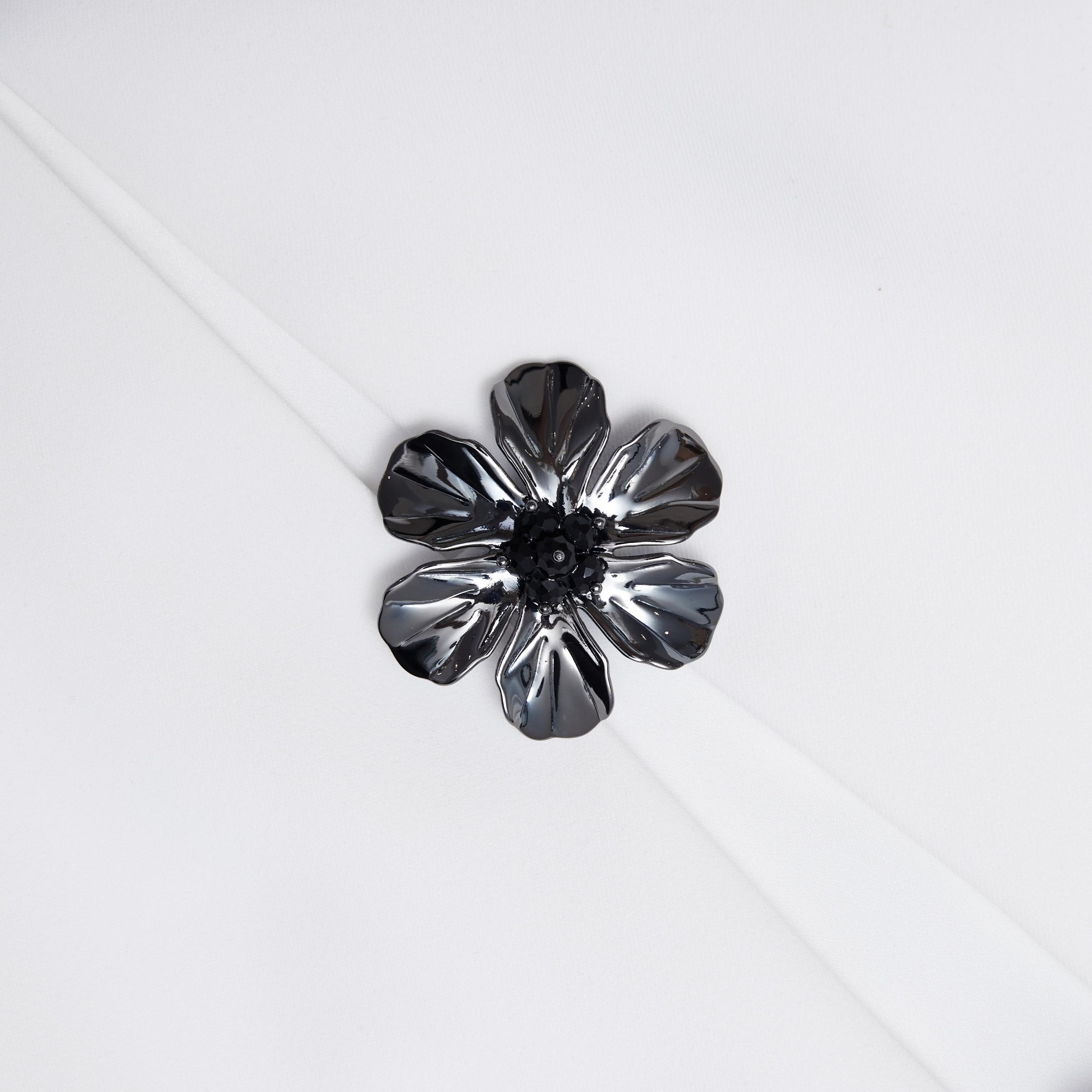 White Crepe Playsuit Product Image