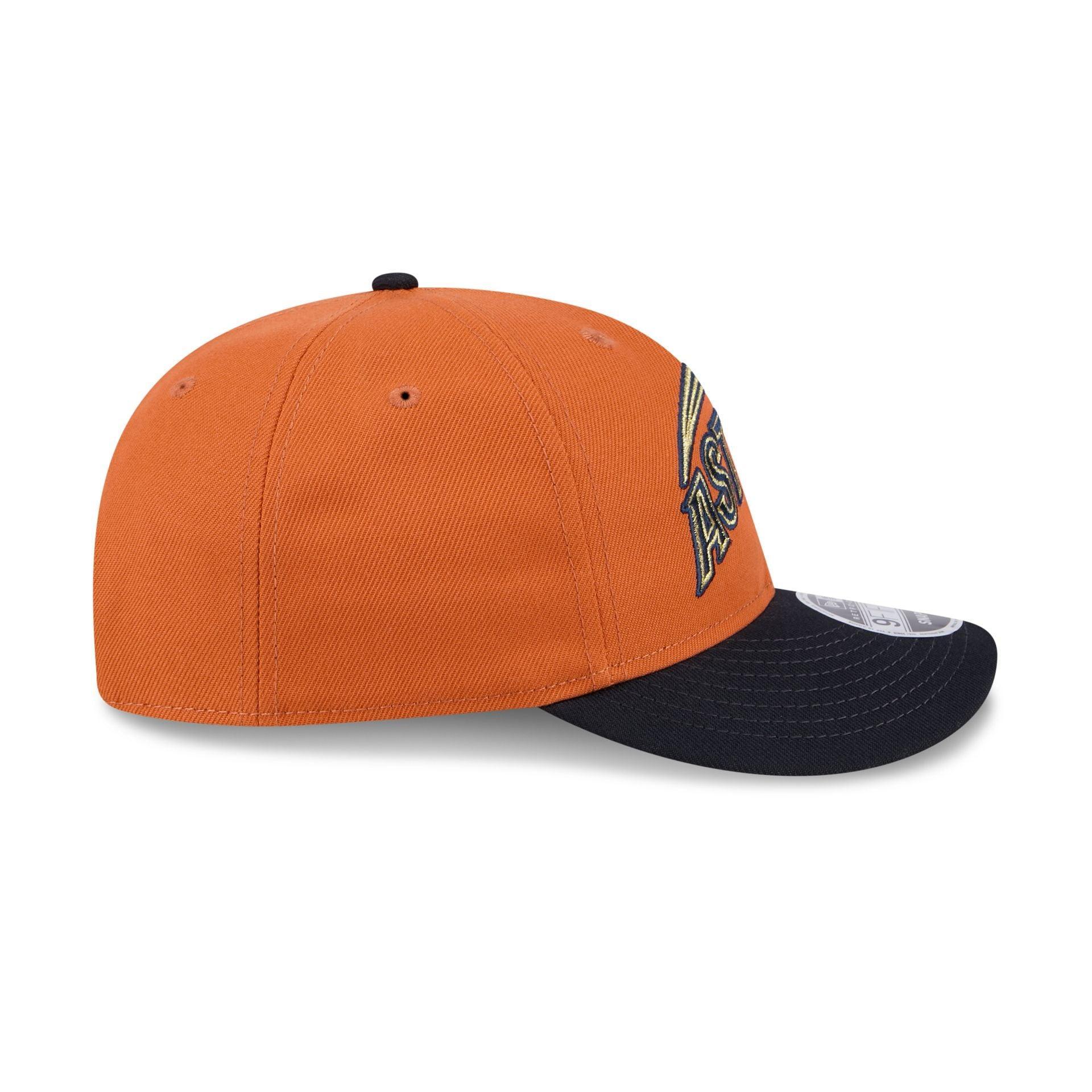 Houston Astros Gold Wood Retro Crown 9FIFTY Snapback Hat Male Product Image