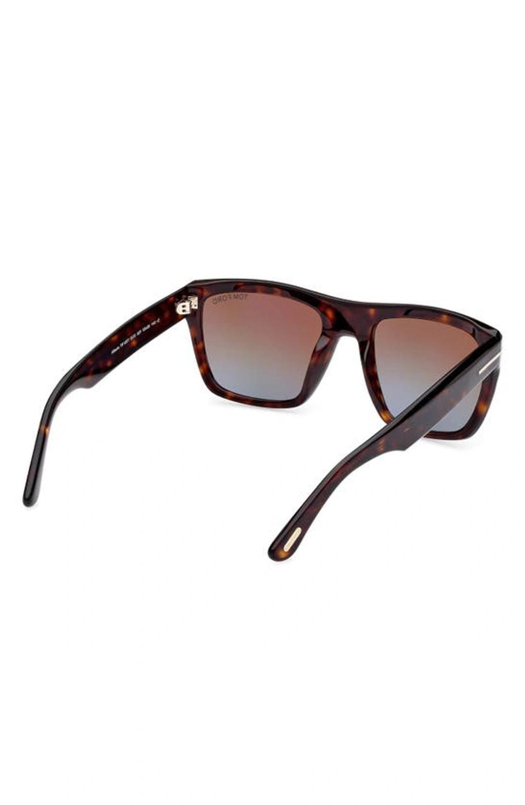 TOM FORD Sunglasses In Shiny Havana/brown Blue Product Image