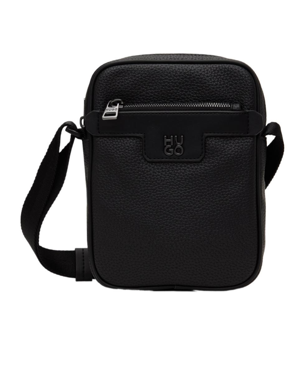 HUGO BOSS Reporter Logo Crossbody Bag In Black Product Image