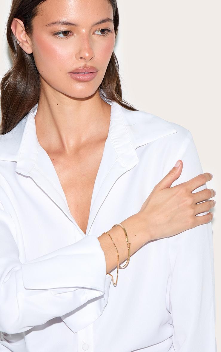 Gold Slim Chain Bangle Multipack Product Image