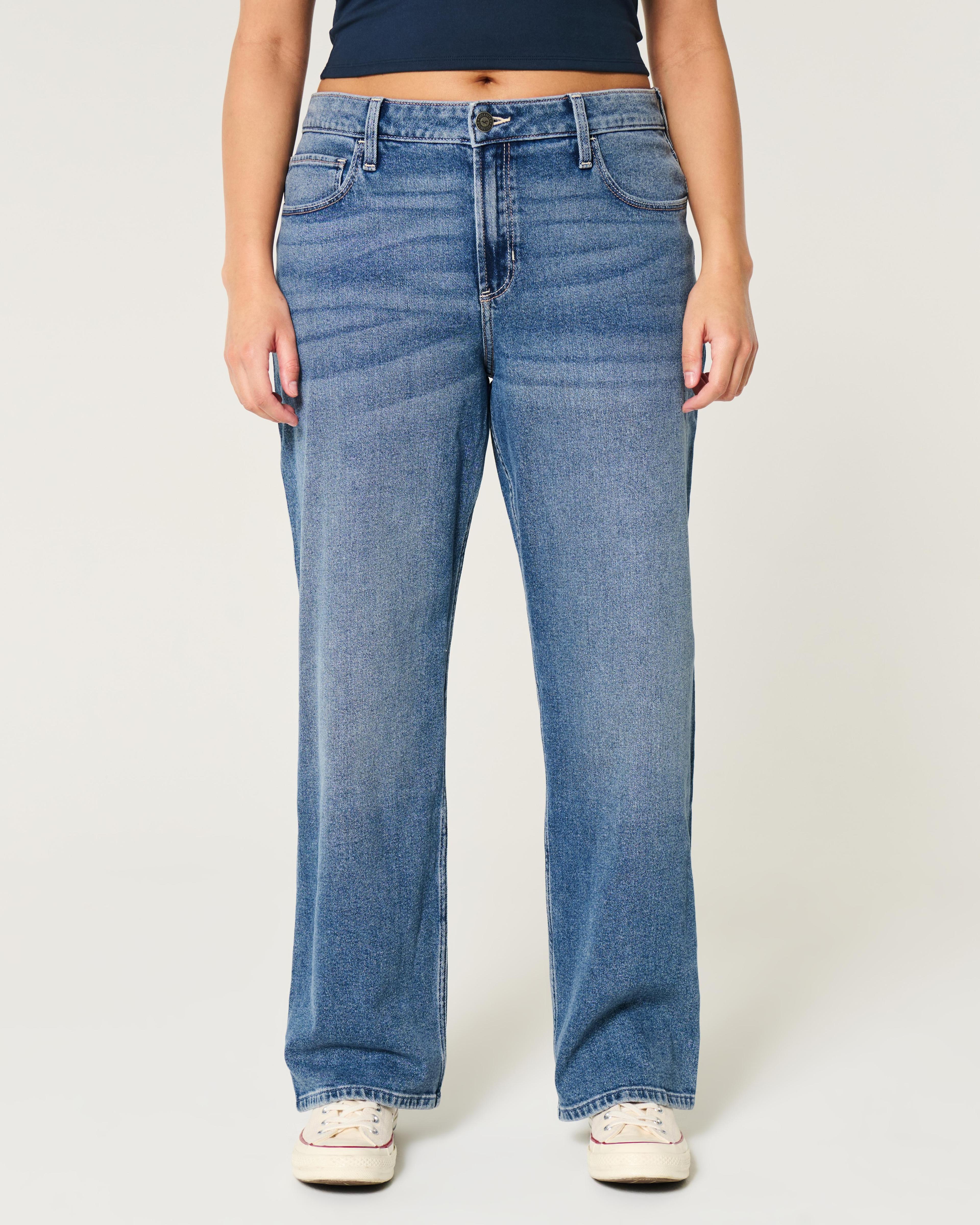 High-Rise Dark Wash Dad Jeans Product Image