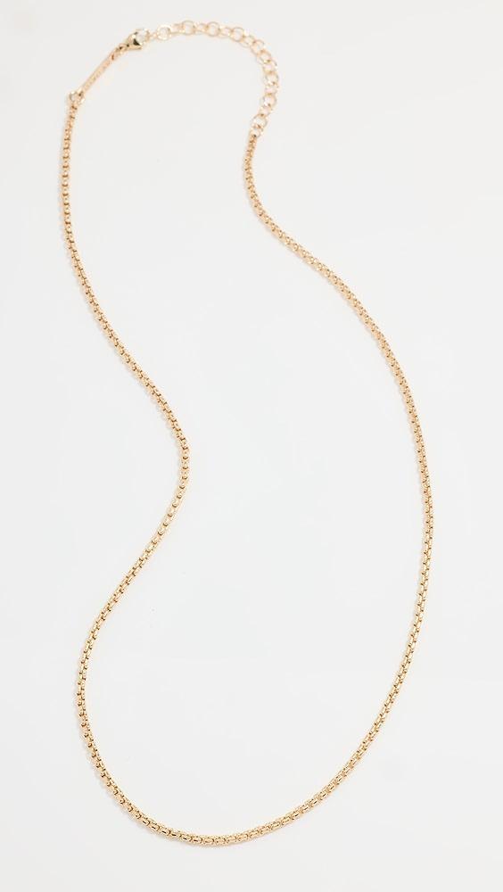 Zoe Chicco 14k Gold Small Box Cut Chain Necklace | Shopbop Product Image