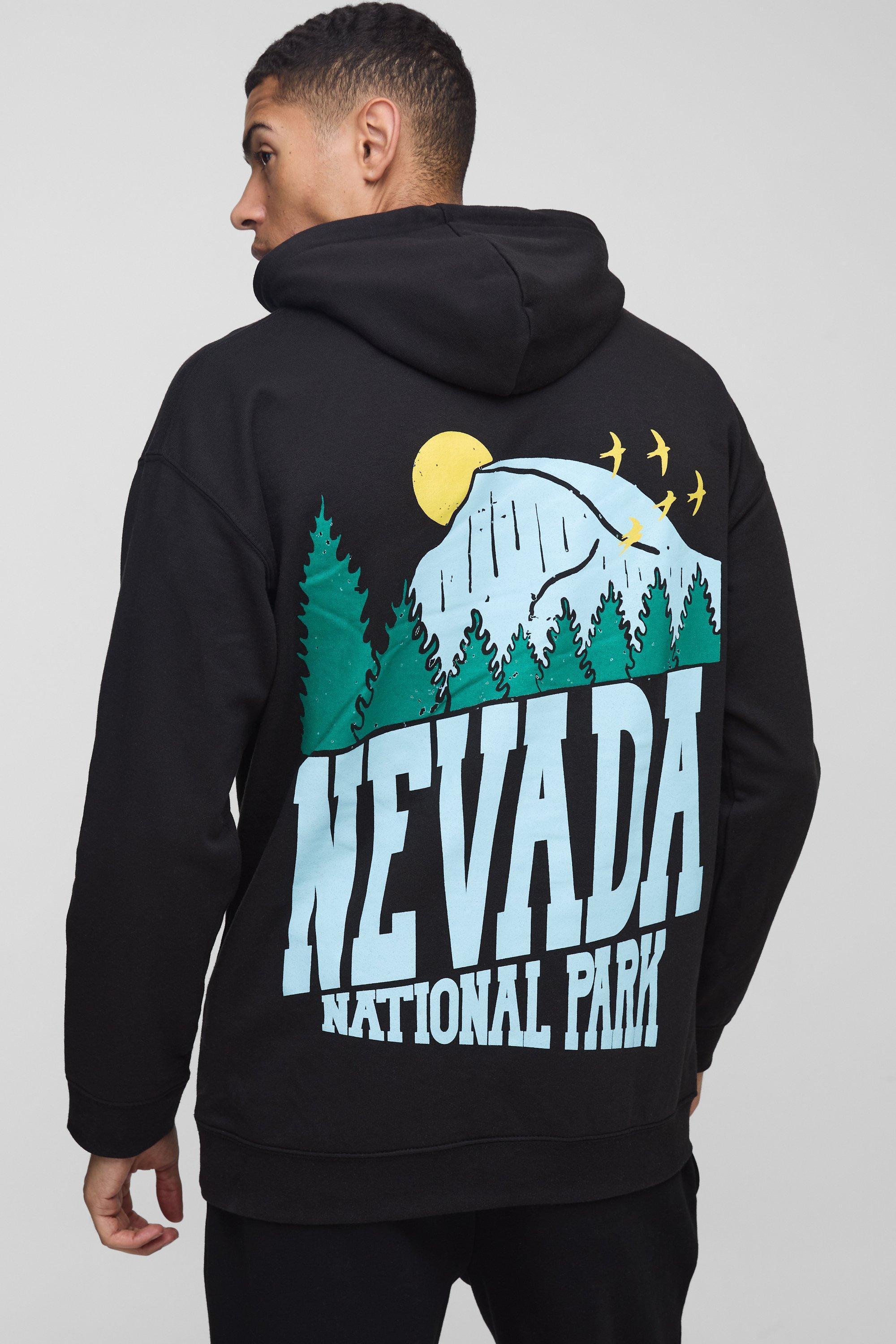 Nevada Landscape Graphic Hoodie | boohooMAN USA Product Image