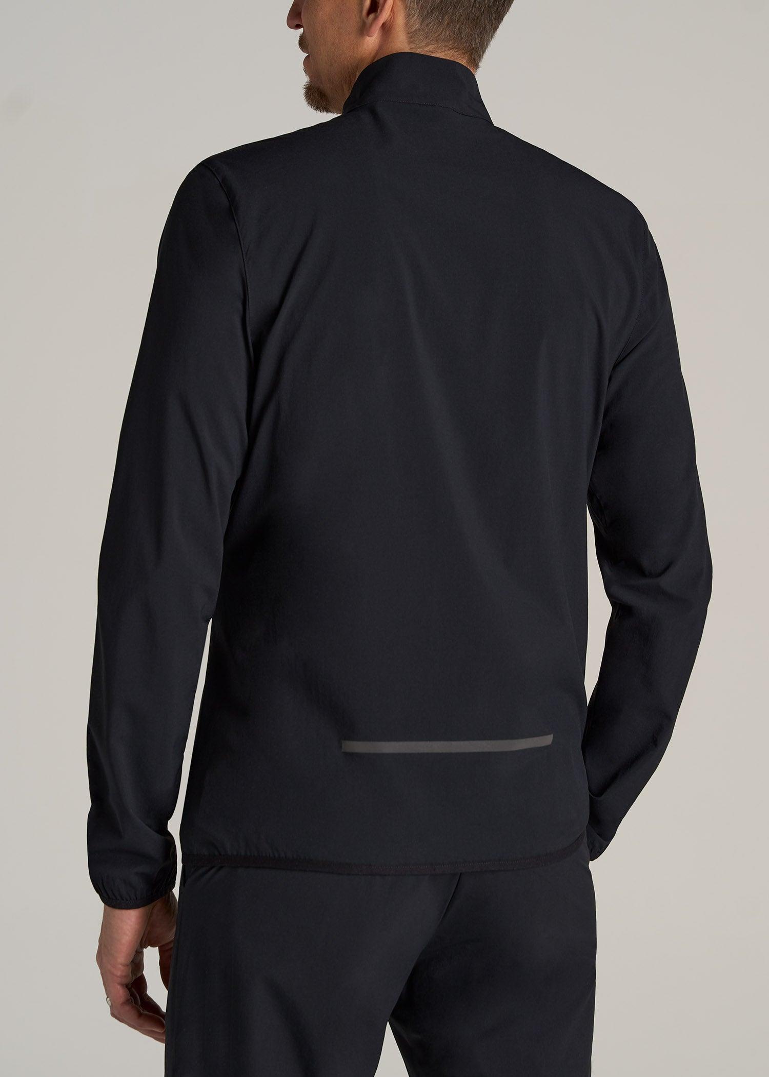 Tall Men's Softshell Jacket for Outdoor Training in Black Male Product Image