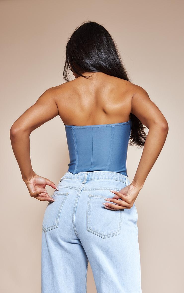 Blue Steel Bandage Hook And Eye Structured Corset Product Image